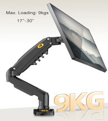NB F80 Resorte de gas de escritorio 17-30 "LCD LED Soporte para monitor Brazo de montaje Soporte de pantalla de movimiento completo Carga 2-9 Kgs