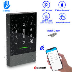 Sistema de Control de Acceso de puerta, lector de tarjetas RFID, K2 IP66, impermeable, Bluetooth V4.1, TTlock, 13,56 Mhz, 20000 usuario