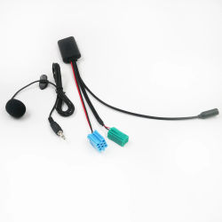 Biurlink-Adaptador auxiliar de Audio Bluetooth, dispositivo de micrófono manos libres para Renault Clio Megane 2, lista de actualización de Radio