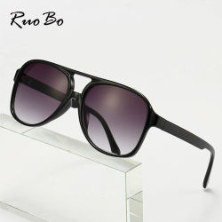Gafas De Sol polarizadas De marca clásica RUOBO para hombres y mujeres, Gafas con montura ovalada Vintage, Gafas De visión nocturna para conducir, Gafas De Sol UV400