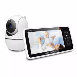 Monitor de vídeo para bebé de 5 pulgadas con cámara y Audio, Zoom 4X, batería de 22 horas, rango de 1000 pies, Sensor de temperatura bidireccional, cuna, nuevo