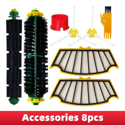 Compatible con iRobot Roomba 500 Series 510 530 535 532 550 560 570 580 585 filtro Hepa cepillo lateral principal repuestos