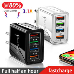 Para iPhone 14 cargador USB carga rápida 3,0 para Samsung Xiaomi mi tabletas adaptador de cargador de teléfono móvil enchufe UE/EE. UU. carga rápida