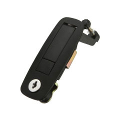 Manija de pestillo de solapa de bloqueo de montaje empotrado negro para autocaravanas, yates, barcos, muebles de pared de remolque, bloqueo de RV
