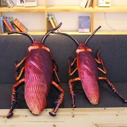 Juguetes de peluche de cucarachas para bebés, cojín de almohada de insectos 3D de simulación creativa, Juguetes Divertidos, regalo de cumpleaños extraño para niños