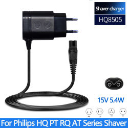 Cargador adaptador para maquinilla de afeitar con enchufe de pared de la UE, 15V, 5,4 W, para PHILIPS Norelco HQ8505 HQ8500 HQ560 HQ586 HQ568 HQ7740 HQ7141 HQ7142