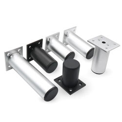 4 unids/set patas de muebles de aluminio pie de gabinete DIY grueso ajustable 6-30CM soporte de gabinete de TV patas de gabinete de baño