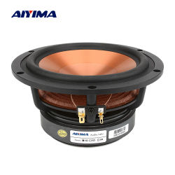 AIYIMA-altavoz de sonido Hifi de rango medio de 6,5 pulgadas, altavoz de música de aluminio con graves de 4, 8 Ohm y 100W, altavoces DIY para estantería