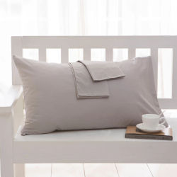 Funda de almohada de algodón estándar, Color sólido, ropa de cama para dormitorio, 40x60cm/50x70cm/50x90cm