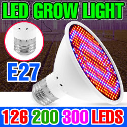 Luz LED E27 de cultivo, fitoamplificador de espectro completo, semillas de flores de interior, lámpara de planta hidropónica, bombilla para cultivo de invernadero, caja de cultivo