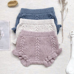 Otoño Invierno niños bebés niñas pantalones cortos de punto ropa para niños Casual bebés niñas pantalones cortos niños pantalones cortos
