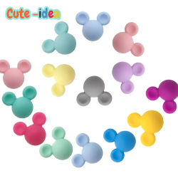 Cute-idea, 10 Uds., cuentas de dentición para ratón de bebé, mordedor para masticar de calidad alimentaria para collares, cadena de chupete de lactancia DIY, juguetes, productos para bebés