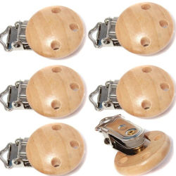5/10 unidades de clip de madera para chupete de bebé, mordedor, soporte para tetina, accesorios para cadena de chupete para bebés