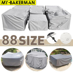 Fundas para muebles de Patio impermeables, funda para juego de muebles de Patio, funda para juego de sofá seccional para exteriores, mesa de Patio y funda para juego de sillas