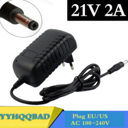 Cargador de batería de litio de 21V 2A, destornillador eléctrico de 18V Serie 5, cargador de pared de batería de litio 18650, CC 5,5x2,1 MM