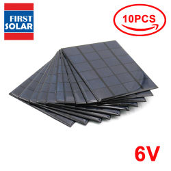 10 Paneles Solares DC de 6V 100mA 167mA 183mA 333mA 500mA 583mA 750mA, Cargador Portátil de Batería Solar para Teléfono Celular