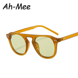 Gafas de sol ovaladas a la moda para hombres y mujeres, gafas de sol Punk de diseñador de marca Vintage, gafas Unisex para hombres, remaches Steampunk