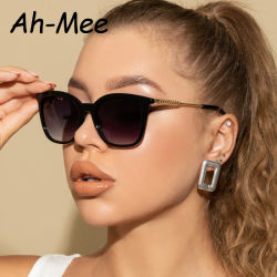 Gafas de sol cuadradas clásicas para ciclismo para hombre y mujer, lentes de sol de marca Vintage, montura de aleación, tendencia Retro, estilo de moda, gafas de sol