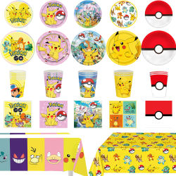 Artículos para Fiestas de Cumpleaños de Pokémon: Platos de Papel, Vasos, Servilletas, Manteles, Bolsas de Regalo, Recuerdos para Invitados, Fiesta de Pikachu, Baby Shower