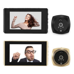 Visor de puerta de 4,3 pulgadas, cámara de mirilla de vídeo, Monitor de detección de movimiento, timbre de anillo Digital, grabación de seguridad de videoojo