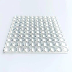 100 piezas 8*2 estera anticolisión adhesiva para cajones, tabla de cortar, parachoques de muebles, insonorización de puertas de gabinete, transparente