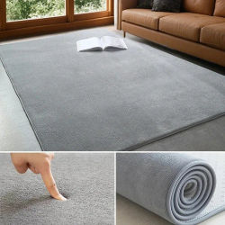 VIKAMA-alfombra moderna de terciopelo Coral, alfombra suave antideslizante para sala de estar y dormitorio, alfombra de suelo de juego para niños de área grande para decoración del hogar