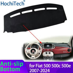 Para Fiat 500 500c 500e 2007-2024 cubierta de salpicadero alfombrilla para tablero alfombra almohadilla sombra capa manta accesorios de coche 2020 2021 2022 2023