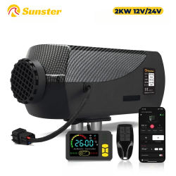 Calefactor de aire diésel de 2KW 12V/24V ultra silencioso con aplicación Bluetooth y interruptor LCD, calentamiento rápido para RV, coche, camión.