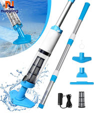 Aspiradora Inalámbrica Recargable 3 en 1 para Piscinas, Limpiador Manual para Spa, Jacuzzi, Bañera, Elimina Arena y Residuos, con Batería Extraíble