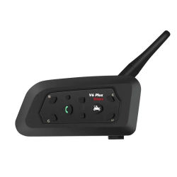 Auriculares Bluetooth para Casco de Motocicleta V6 Plus/V6 Pro, Intercomunicador en Tiempo Real de 1500M, Sistema de Comunicación Impermeable para Moto