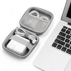 Bolsa de almacenamiento de auriculares portátil, organizador de cables de datos, estuche multifuncional para dispositivos digitales, funda protectora de disco U para cargador