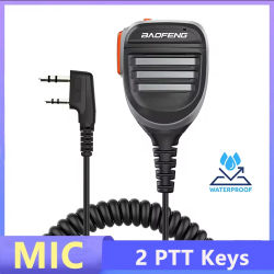 Baofeng-Micrófono de altavoz para walkie-talkie, Radio bidireccional QuanSheng UV-16 (8) UV-13, para Baofeng UV5R UV-K5 Pro UV-K6 Plus