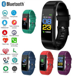115plus Bluetooth 4,0 pulsera deportiva inteligente Smartwatch para iOS Android deporte Fitness Tracker niños reloj de pulsera táctil