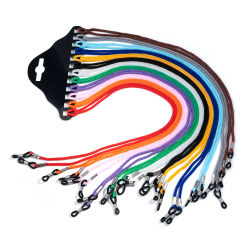 12 unids/lote Multicolor negro Nylon gafas cuerda cordón titular gafas de sol para gafas cordón cuello cuerda Correa