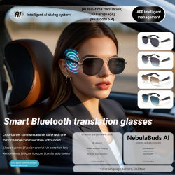 CLLOIO AI Bluetooth Translatior gafas de sol graduadas para miopía más de 100 idiomas llamadas telefónicas en tiempo Real gafas progresivas