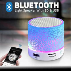 Mini Altavoz Bluetooth altavoz inalámbrico grieta LED tarjeta SD USB Subwoofer portátil MP3 música columna de sonido para PC teléfono móvil