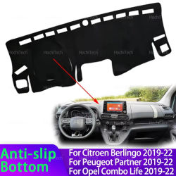 Accesorios de protección para sombrilla, cubierta para salpicadero, alfombra para Citroen Berlingo, Peugeot Partner, Opel Combo Life 2019-2022