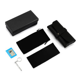 Estuche portátil para gafas, juego de 6 estuches rígidos de PVC para gafas de sol, accesorios para gafas