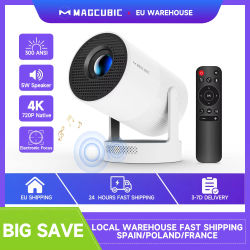 Proyector Magcubic Camping 4K HY300Ultra Portátil con Altavoz 300ANSI para Exteriores BT5.4 para Cine en Casa