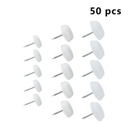 50 Uds. Almohadillas protectoras para patas de muebles, deslizamiento para uñas, silla, mesa, a prueba de humedad, Protector de suelo para uñas, 14/18/20mm