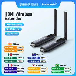 Lemorele 5G 200M transmisor y receptor HDMI inalámbrico reunión transmisor Bluetooth Audio para ordenador portátil TV proyector Monitor vino