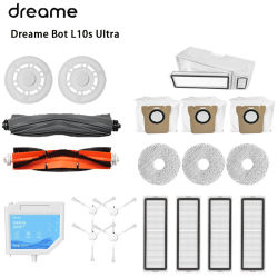 Dreame-piezas de repuesto para Robot aspirador Bot L10s Ultra L10 Ultra, cepillo lateral de goma, cubierta, filtro, trapo de fregona, bolsa de polvo opcional