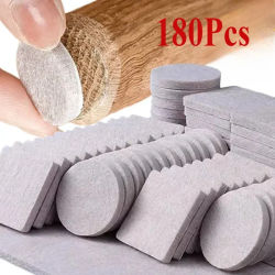 Almohadillas para patas de silla de fieltro, Protector de suelo cuadrado redondo, autoadhesivo, alfombrilla para patas de mesa y muebles, alfombrilla antideslizante para muebles, 18/180 Uds.