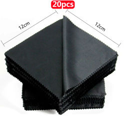 1/20/100/300 unids/lote paño de limpieza de gafas de sol de microfibra negra 13*13cm accesorios de paño de limpieza para gafas