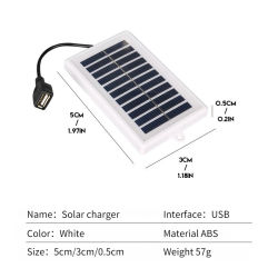 Cargador Solar Portátil de 1/2/3 Piezas, Panel de Carga Solar USB Micro para Viajes al Aire Libre, Camping, Cargador de Batería Mini Rápido