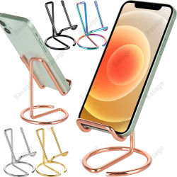 Soporte para teléfono móvil para escritorio, tarjetero, bonito soporte para teléfono móvil de Metal, base para teléfono móvil de alambre metálico para tableta y teléfono