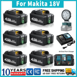 Para Makita BL1830 batería 18V 8000mAh batería para BL1830 BL1815 BL1860 BL1850 BL1840B herramienta batería recargable con ﻿ Cargador 6A