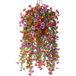 2 unids/pack flores artificiales plantas simuladas enredaderas de gloria matutina con hojas de eucalipto, para decoración de boda al aire libre del hogar