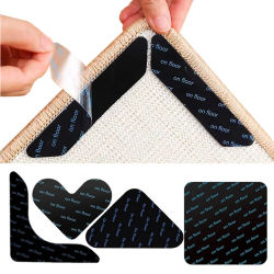 Pegatina antideslizante para alfombra, parche para alfombra antirizado lavable reutilizable, pegatinas fijas, alfombrilla para suelo, cinta, pinza, parches de almohadilla de esquina