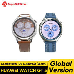 Versión global HUAWEI WATCH GT 5 Smartwatch Pantalla AMOLED 41 mm / 46 mm Mapa incorporado Replay Messaje Compatible con iOS y Android